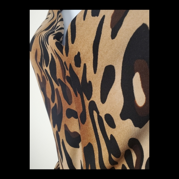 SAKS FIFTH AVENUE ANIMAL PRINT DRESS SZ. 8 - Picture 6 of 7